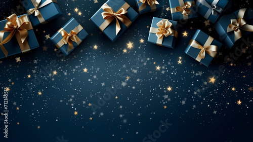 Gift box background with copy space for Christmas gifts, holiday or birthday