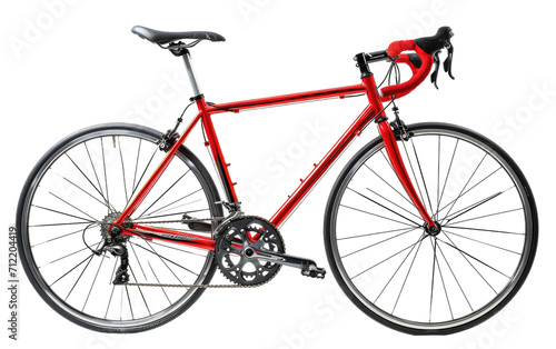 Bicicleta de Carretera Roja para un Ciclismo Moderno Sobre Fondo Transparente