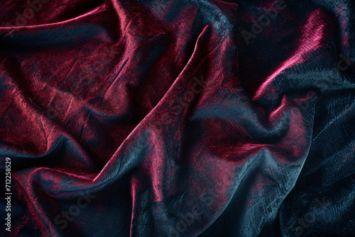 Red velvet fabric texture