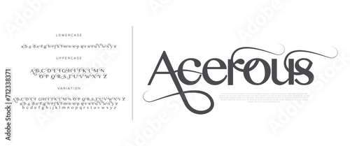 Acerous, vector modern abstract digital alphabet font minimal technology typography creative logo design urban sport fashion 
