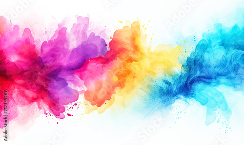 Rainbow Colors Holi Background with Copy Space