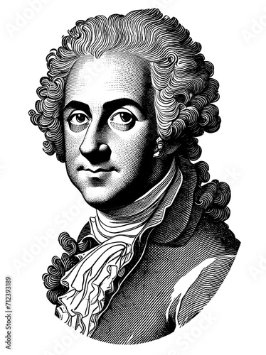 Portrait Antoine-Laurent de Lavoisier (1743 - 1794), generative AI