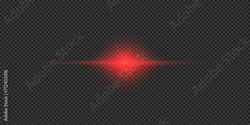 Red horizontal light effect of lens flares