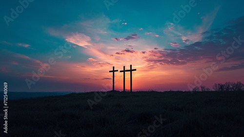 Calvary Crosses at Dawn: Symbol of Hope and Renewal