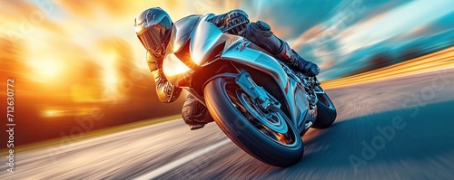 motorcycle sport raceway man and women driving motorbike created by ai