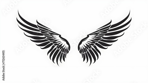 Angel wings tattoo design 