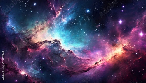 beautiful space nebula color background