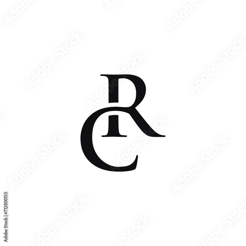 Vector rc monogram logo design
