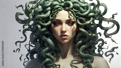 Medusa Art, Medusa with Snakes on her head 