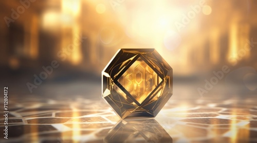 A fusion of abstract art and digital design, materialized in this beautiful golden location icon.