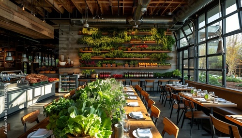 Showcase an organic farm-to-table experience, highlighting the journey from farm to plate, sustainability practices, and the freshness of locally sourced produce, AI