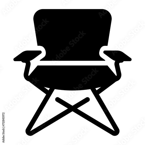 folding chair Solid icon