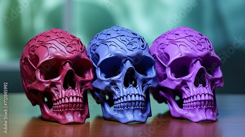 3d printed personalized cranial reconstructions solid color background