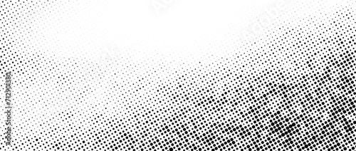 Halftone noise texture. Grunge dirty speckles, spots, dots background. Black and white grit sand grain wallpaper. Retro pixel comic textured backdrop. Vector gritty cartoon pop art halftone overlay