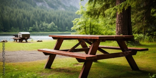 campsite picnic table