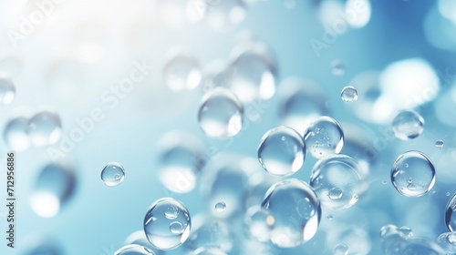 Background with clear serum or gel drops with air bubbles.