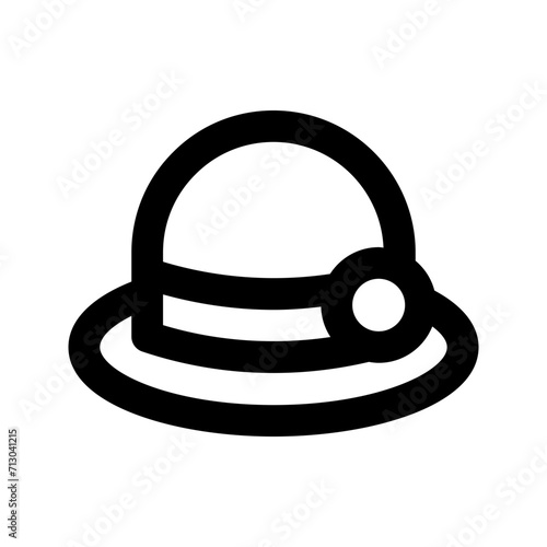 pamela hat line icon
