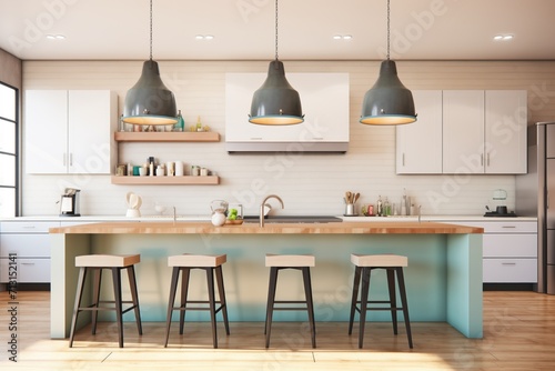 industrialstyle pendant lights over a kitchen island