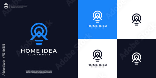 Home idea logo and business company identity
