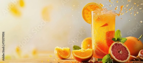 ade orange ade grapefruit ade beverage drink. Copy space image. Place for adding text