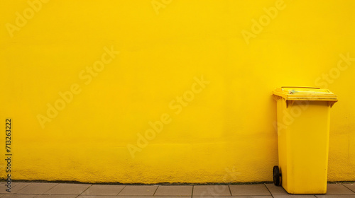 Lixeira amarela - Papel de parede