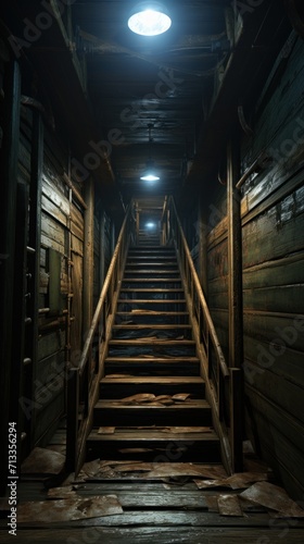 The dark door basement open UHD wallpaper