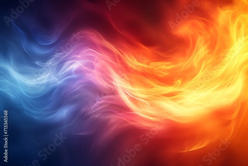Dynamic Color Symphony: A Captivating Series of Abstract Backgrounds featuring Flowing Waves in Grainy Yellow, Blue, and Red Tones. Dark Noise Texture for Unique Cover, Header, and Wallpaper Designs.