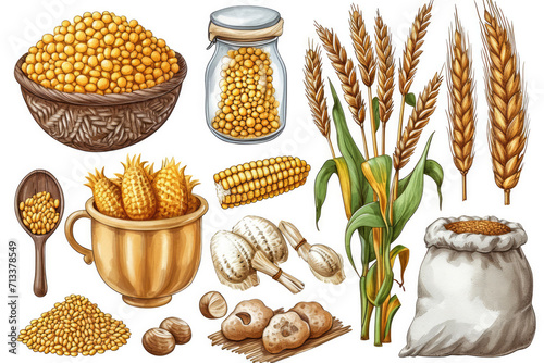Complex Carbohydrates (Polysaccharides): Starch: A complex carbohydrate found in plants
