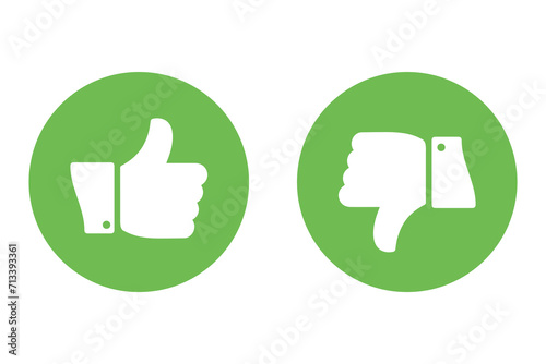  Like and Dislike icon isolated social media symbol vector illustration