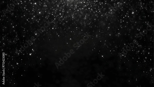 pure black background, overlay of twinkling platinum stars top half of page. generative AI