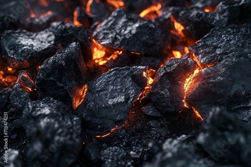 Glowing coals in a dark setting, symbolizing potential energy and transformational power.