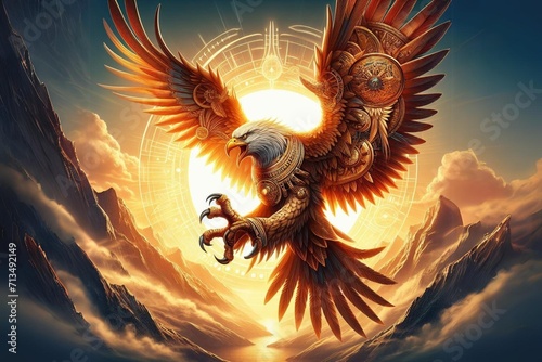 aguila con armadura