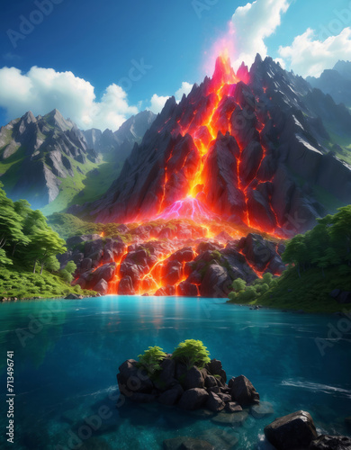 A massive volcanic eruption