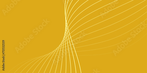 Abstract background with waves for banner. Medium banner size. Vector background with lines. Yellow and orange color. Spring, summer. Brochure, booklet