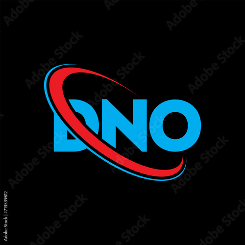 DNO logo. DNO letter. DNO letter logo design. Initials DNO logo linked with circle and uppercase monogram logo. DNO typography for technology, business and real estate brand.