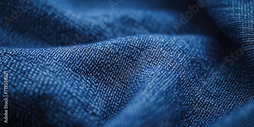 A detailed view of a blue fabric. Perfect for textile backgrounds or fashion design projects