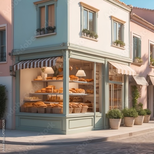 Cute street bakery