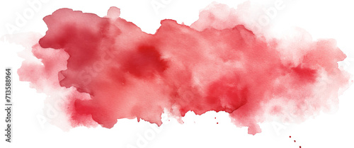 Red watercolor stain