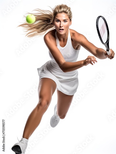 Champion Female Tennis Player, AI Generated