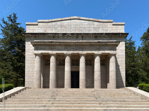 Hodgenville, Kentucky: Abraham Lincoln Birthplace National Historical Park. Memorial building built on the centennial of Lincoln's birth at the site of Lincoln family Sinking Spring Farm.