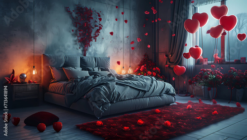 valentine day romantic bedroom