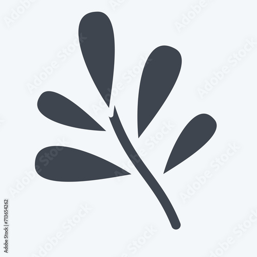 Icon Tarragon. related to Herbs and Spices symbol. glyph style. simple design editable. simple illustration