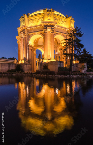 San Francisco, Palace of Fine Arts, Rotunda, Reflection, Water