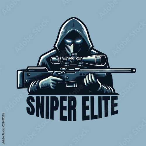soldier with mask and sniper logo