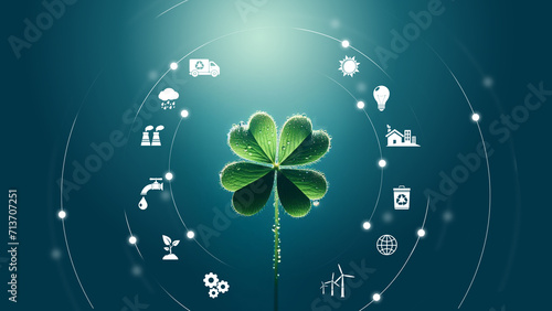 Net zero , carbon neutral concept. CO2 reduce.Green leaf.Net zero greenhouse gas emissions target. Climate neutral long term strategy with net zero icon on closeup green plant background. 2050 
