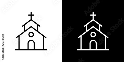 シンプルな教会アイコン