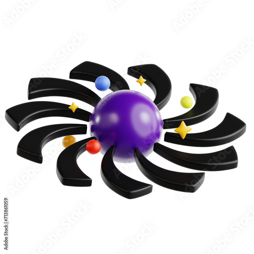 Black Hole Phenomenon in 3D Icon Style