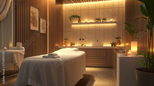 Ambient Spa Decor: Relaxing Massage Therapy