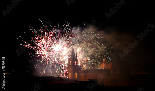 Fuochi d'artificio sul centro storico di Acireale 1783