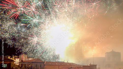 Fuochi d'artificio sulla città di Acireale 1854